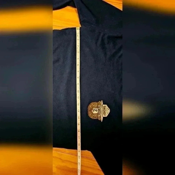 RARE SMOKEY THE BEAR Licensed Long Sleeve T Shirt Size Med. Navy - Picture 5 of 7